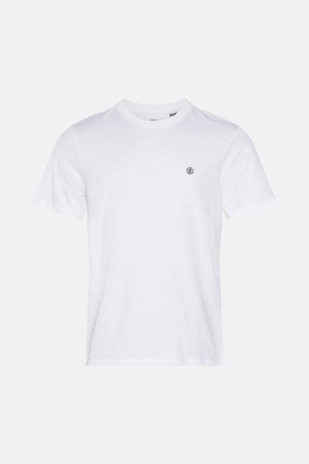 T-shirt blanc à manches courtes d'ELEMENT, avec un petit logo sur la poitrine.