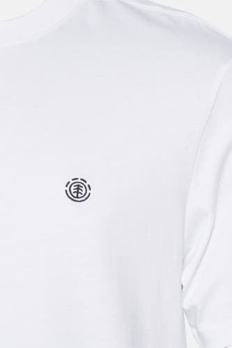 T-shirt blanc à manches courtes d'ELEMENT, avec un petit logo sur la poitrine.