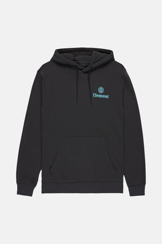 Gilet noir avec capuche d'Element, avec un logo sur la poitrine et une poche.
