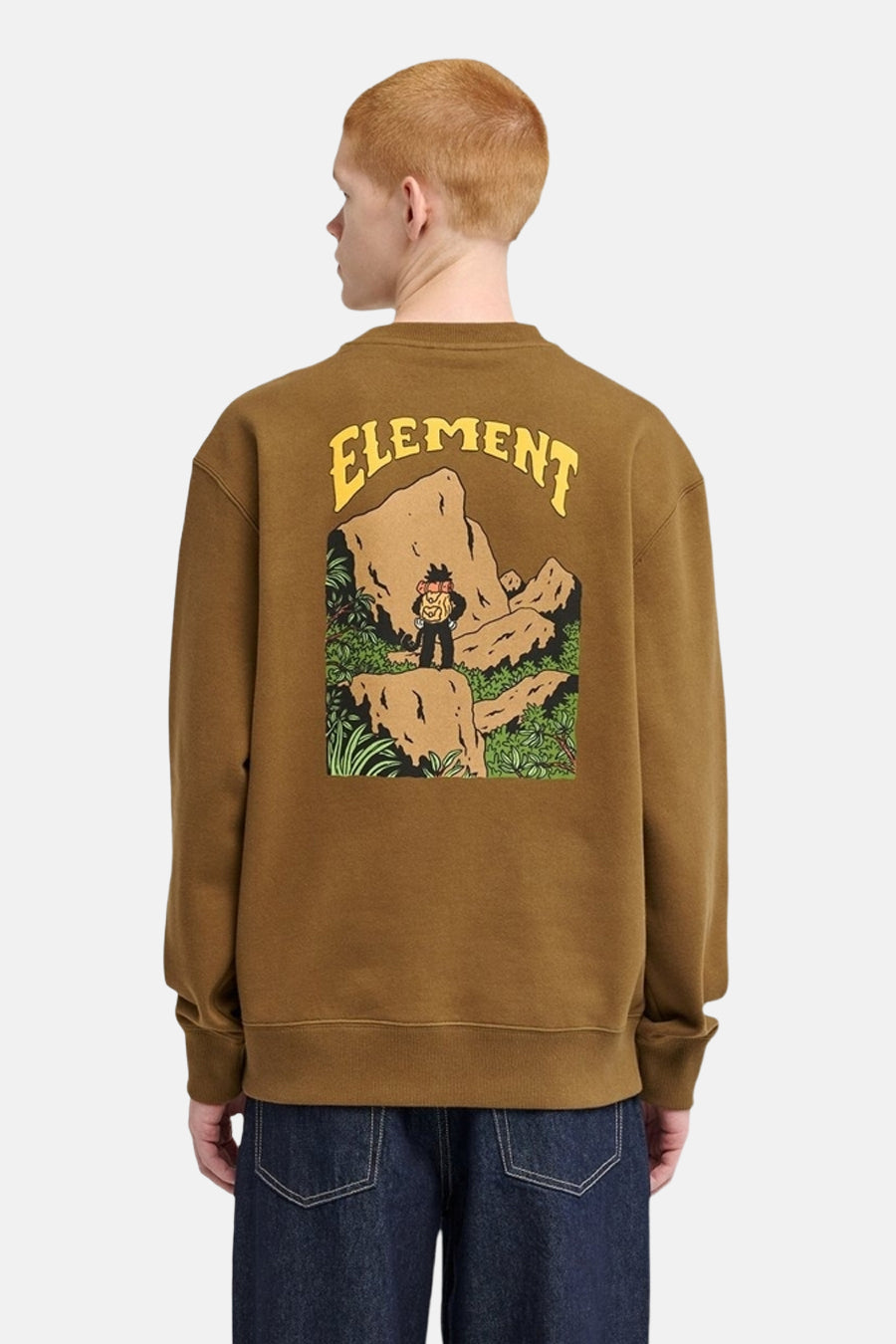 Sweat col O - brun