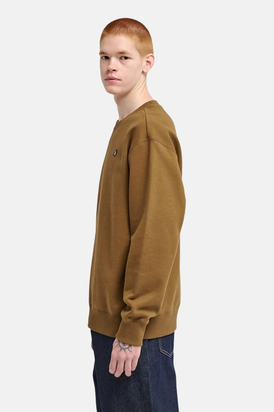 Sweat col O - brun