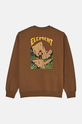 Sweat col O - brun