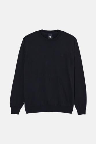 Sweat-shirt noir à col rond d'ELEMENT, avec petit logo sur la poitrine.