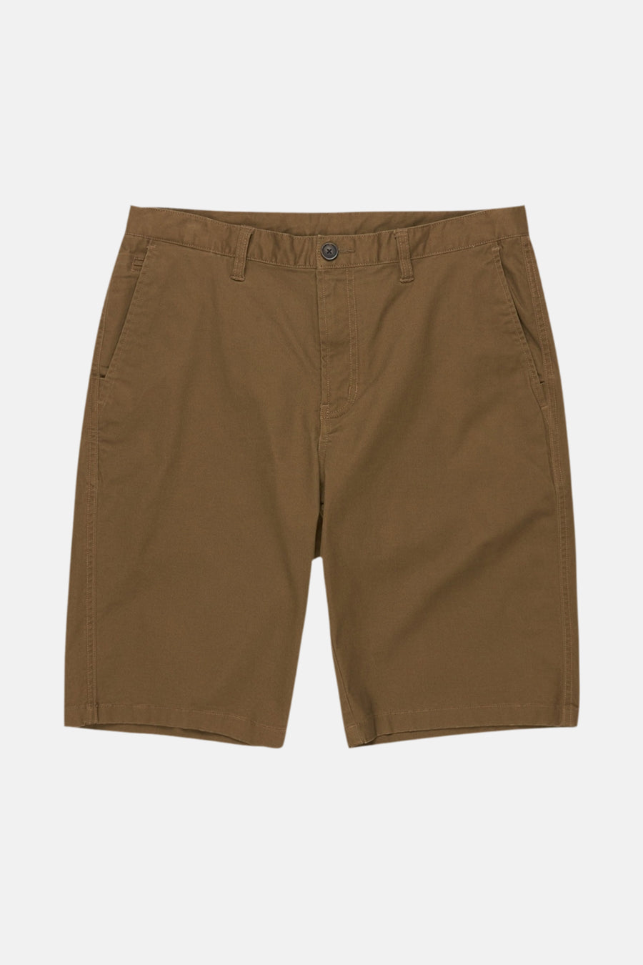 Short brune d'ELEMENT, avec des poches arrière et un petit logo sur la poche droite.
