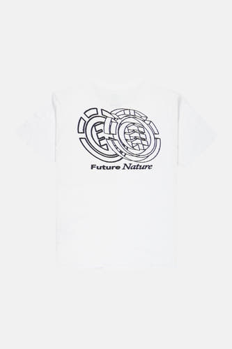 T-shirt blanc à manches courtes ELEMENT, avec un imprimé graphique au dos.