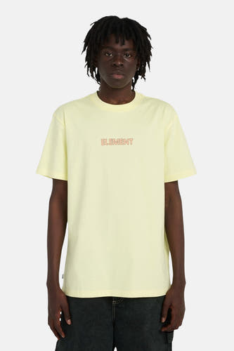 T-shirt jaune à manches courtes de ELEMENT, avec un imprimé rond au dos.