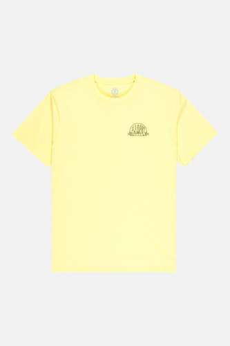 T-shirt jaune à manches courtes de ELEMENT, avec un petit imprimé sur la poitrine.