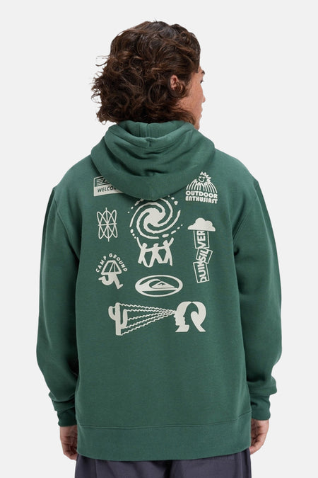 Sweat à capuche vert - Quiksilver