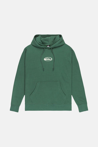 Groene hoodie met logo.