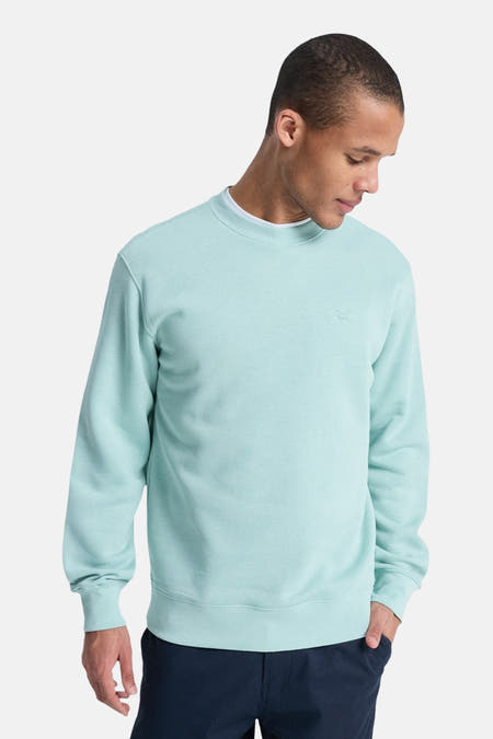 Blauw sweatshirt van Quiksilver met lange mouwen en een ronde hals.