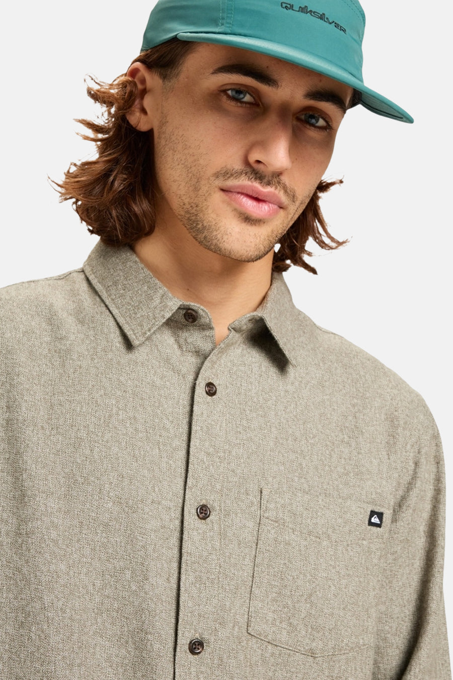 Chemise à manches longues - Kaki - Quiksilver - 3