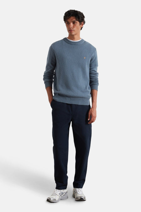 Pull à col rond - bleu