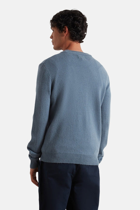 Pull à col rond - bleu