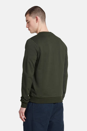 Sweater vert de FARAH, vu de van vanen, met lange mouwen en ronde hals.