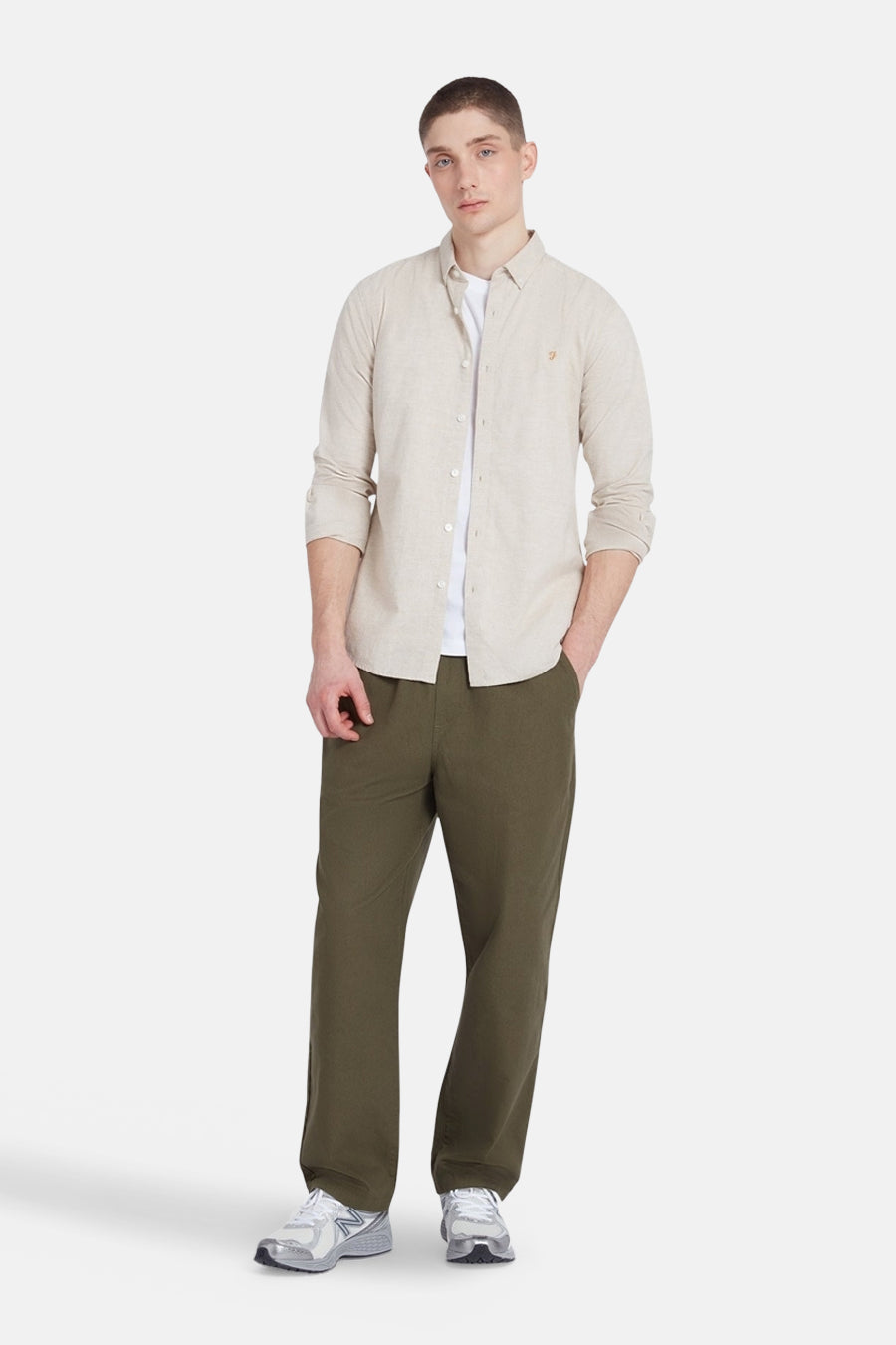 Chemise à manches longues - beige - FARAH