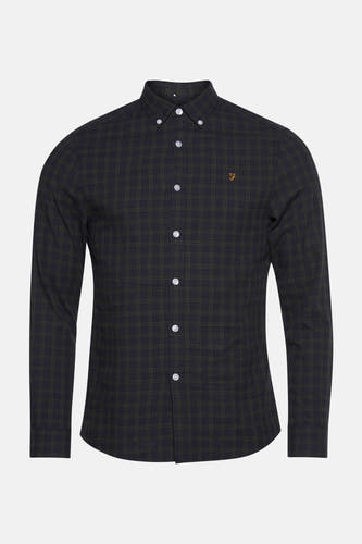 Chemise multicolore à manches longues de FARAH, avec une impression imprimée et une fermeture à boutons.