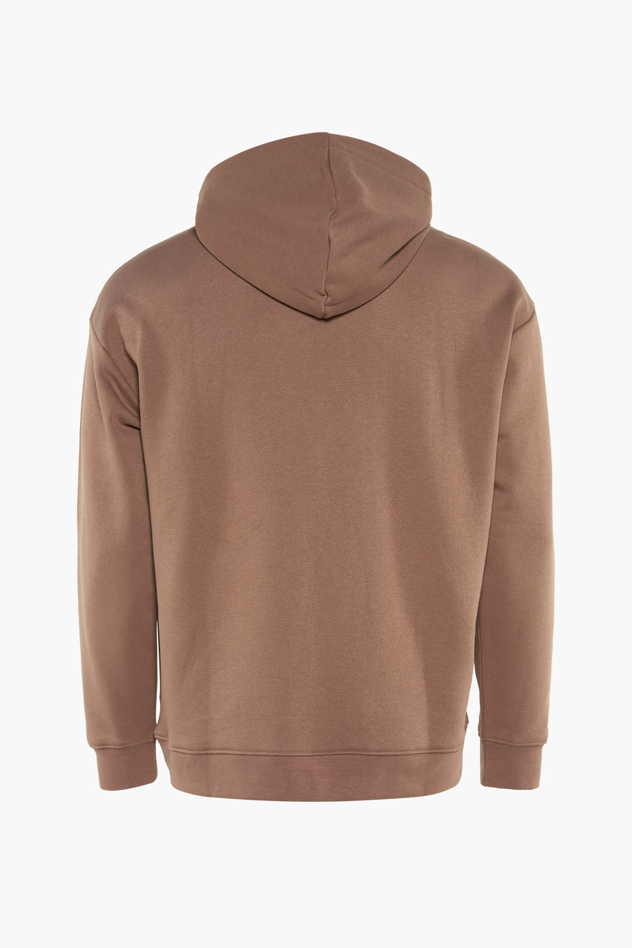 Gilet brun avec capuche FILA, vu de dos sur un fond blanc.