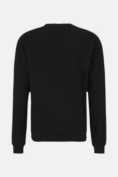 Sweat-shirt noir à col rond de FILA, vue arrière, tissu lisse, coupe ajustée