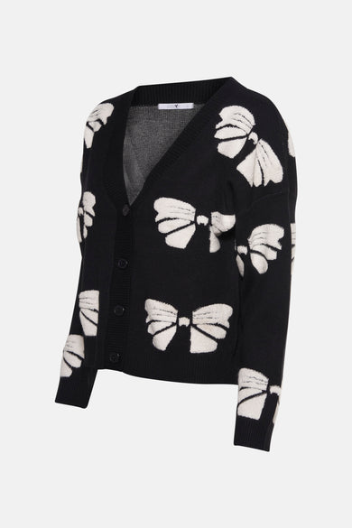 Veste noire HAILYS avec motif rayé et fermeture à boutons.