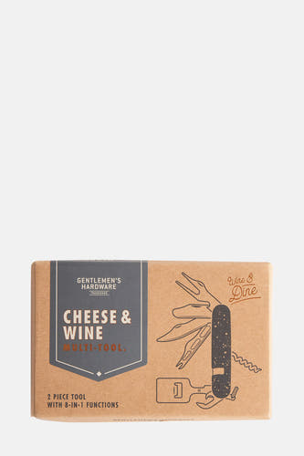 Article de cadeau multicolore de Gentlemen's Hardware, avec des illustrations d'un couteau multifonction pour le fromage et le vin.