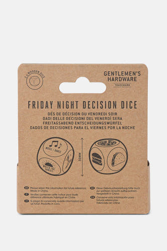 Articles de cadeau multicolores de Gentlemen's Hardware, avec des dés pour prendre des décisions le vendredi soir.