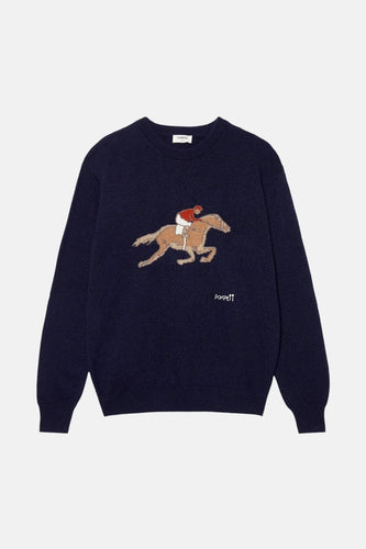 Pull à col rond - bleu - POMPEII - 4