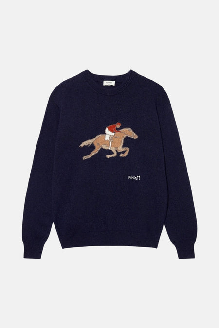 Pull à col rond - bleu