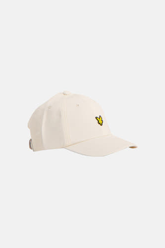 Casquette écru de Lyle & Scott, avec un logo brodé sur le devant.