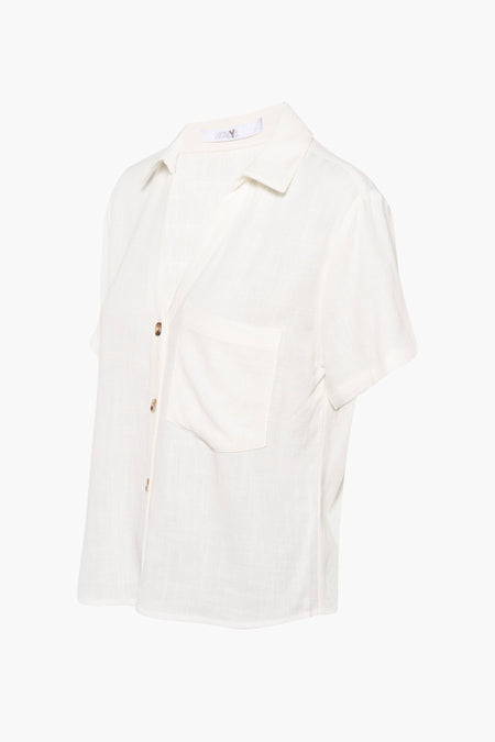 Chemise &agrave; manches courtes - beige