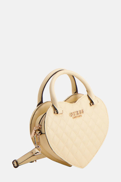 Sac à dos Guess bleu avec motif de lunettes et courtes anses.