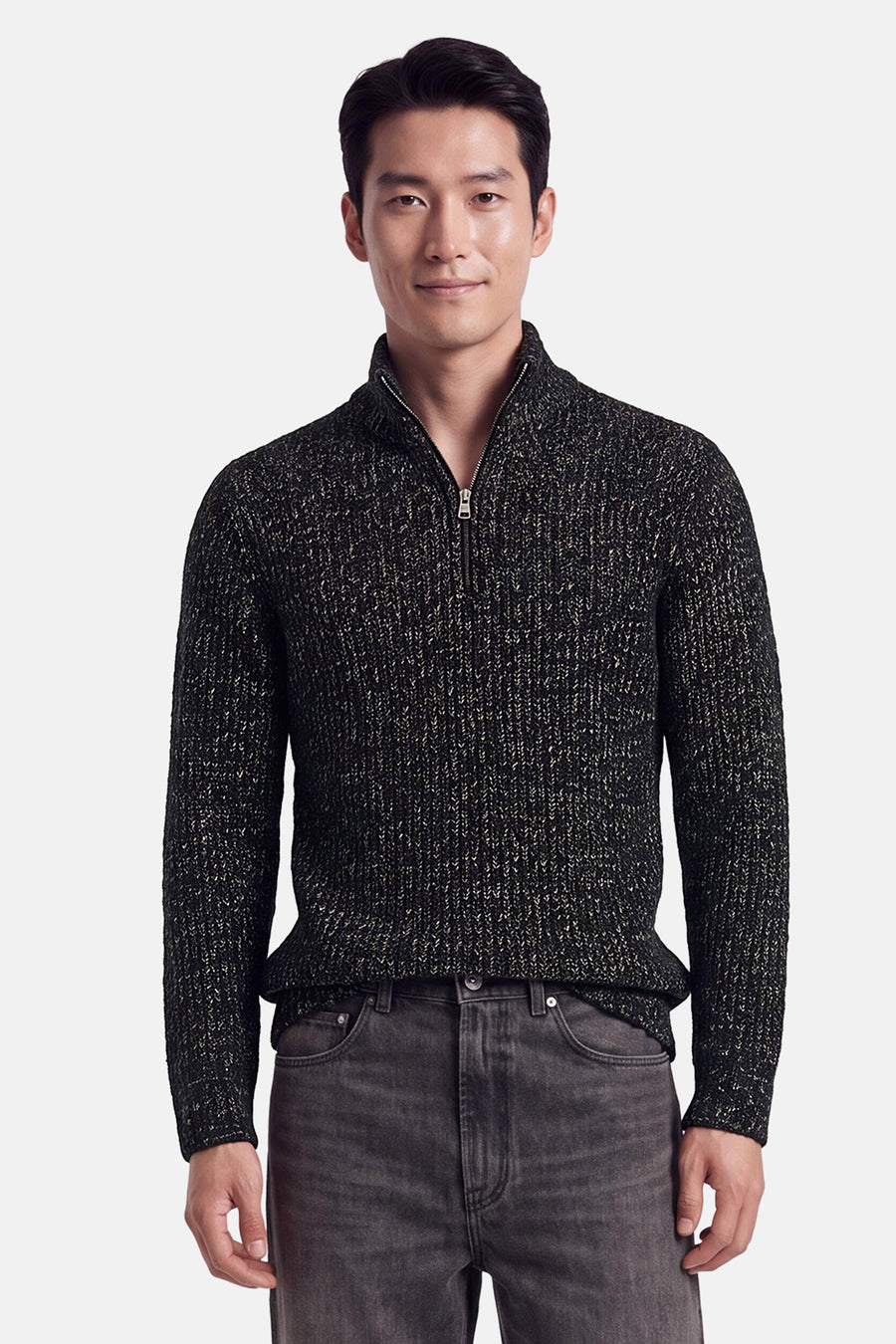 Pull col O - bleu