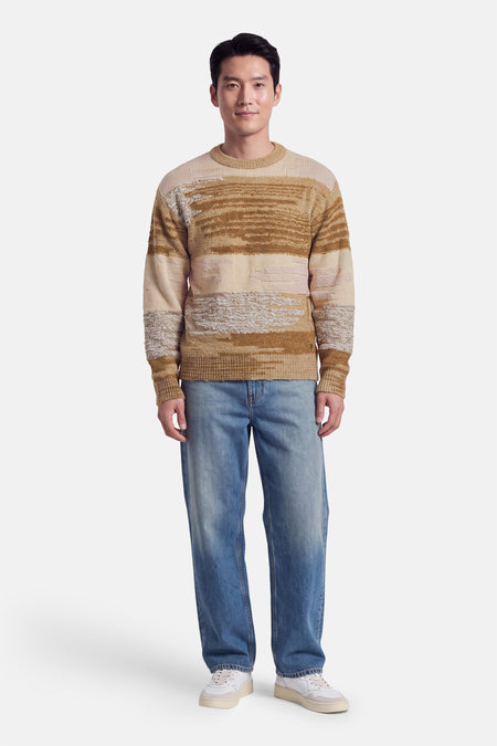 Pull col O - beige