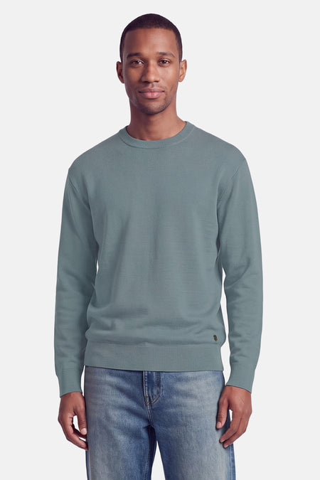 Pull col O - bleu