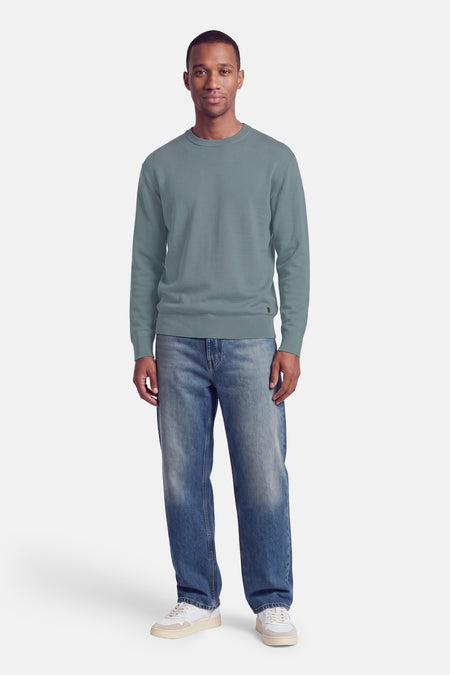Pull col O - bleu