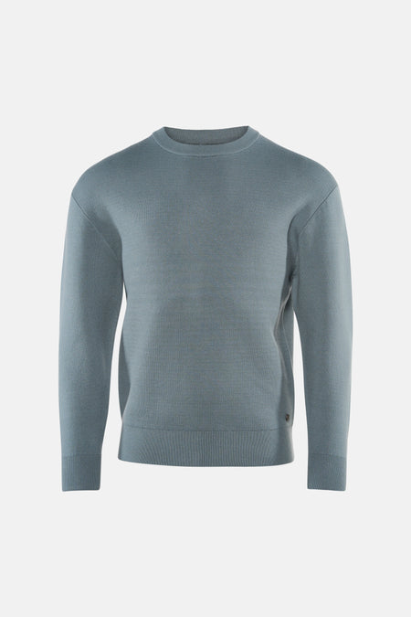 Pull col O - bleu