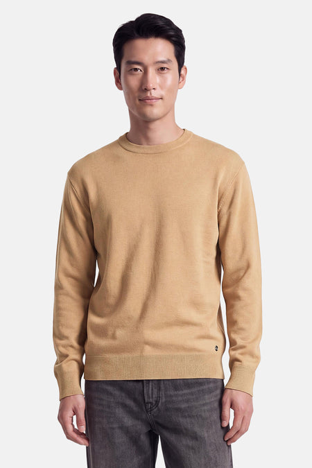 Pull col O - beige