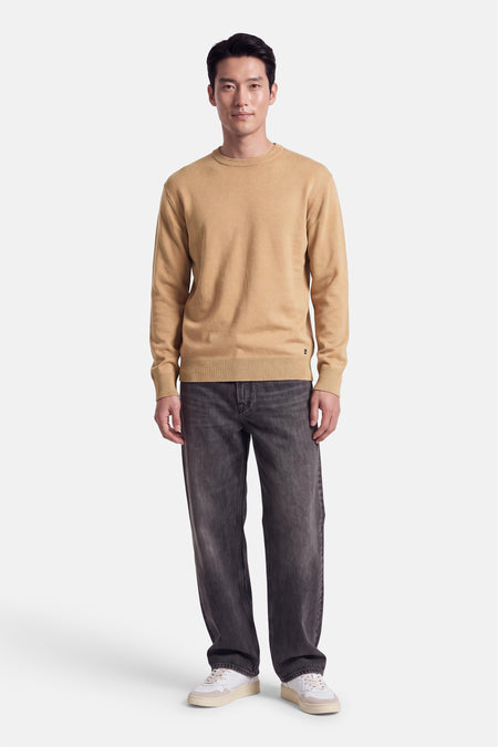 Pull col O - beige