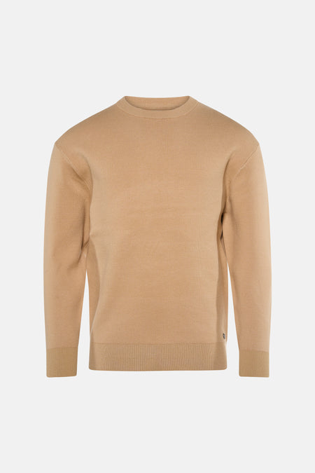 Pull col O beige - INDIGOLD