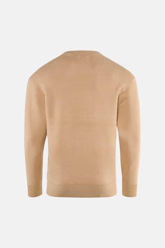 Pull col O - beige