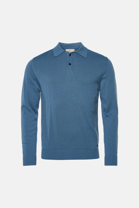 Pull col O bleu - INDIGOLD