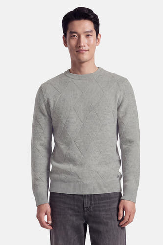 Pull col O - gris