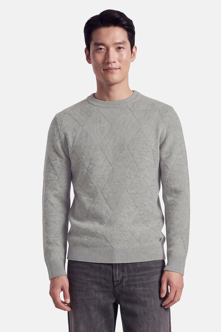Pull col O - gris