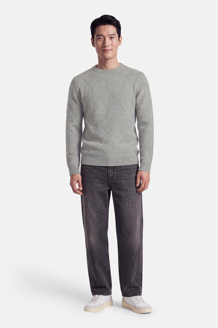 Pull col O - gris