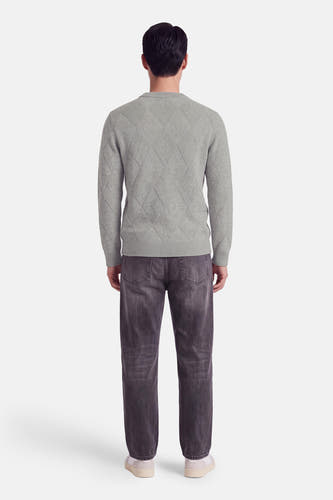 Pull col O - gris