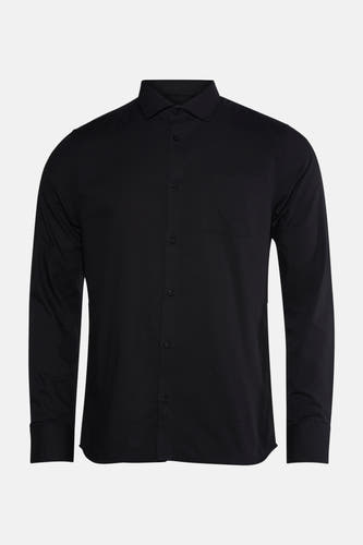 Chemise noire à manches longues de Le Fabuleux Marcel de Bruxelles, avec une poche po.