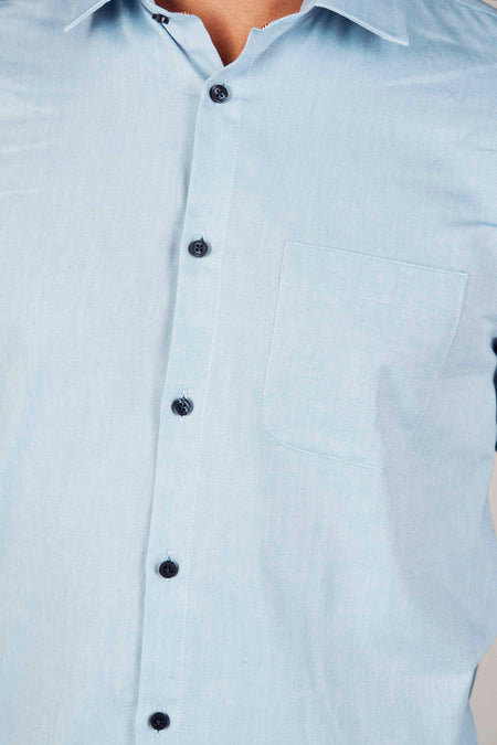 Chemise (manches longues) Bleu - Le Fabuleux Marcel de Bruxelles