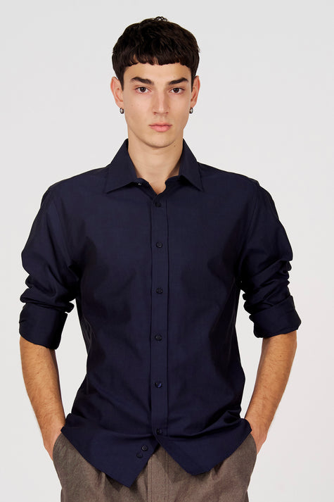 Chemise &agrave; manches longues - bleu