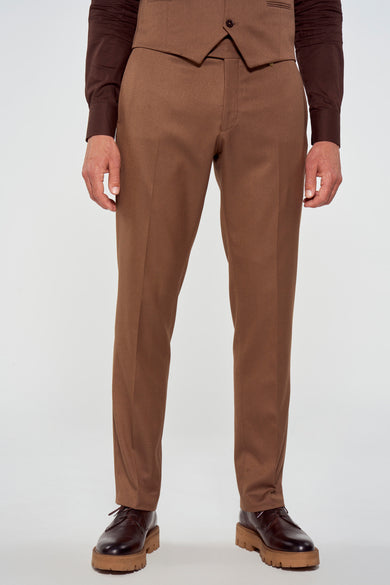Pantalon costume - brun