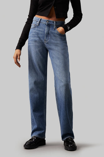 HR LOOSE CK - mid blue denim