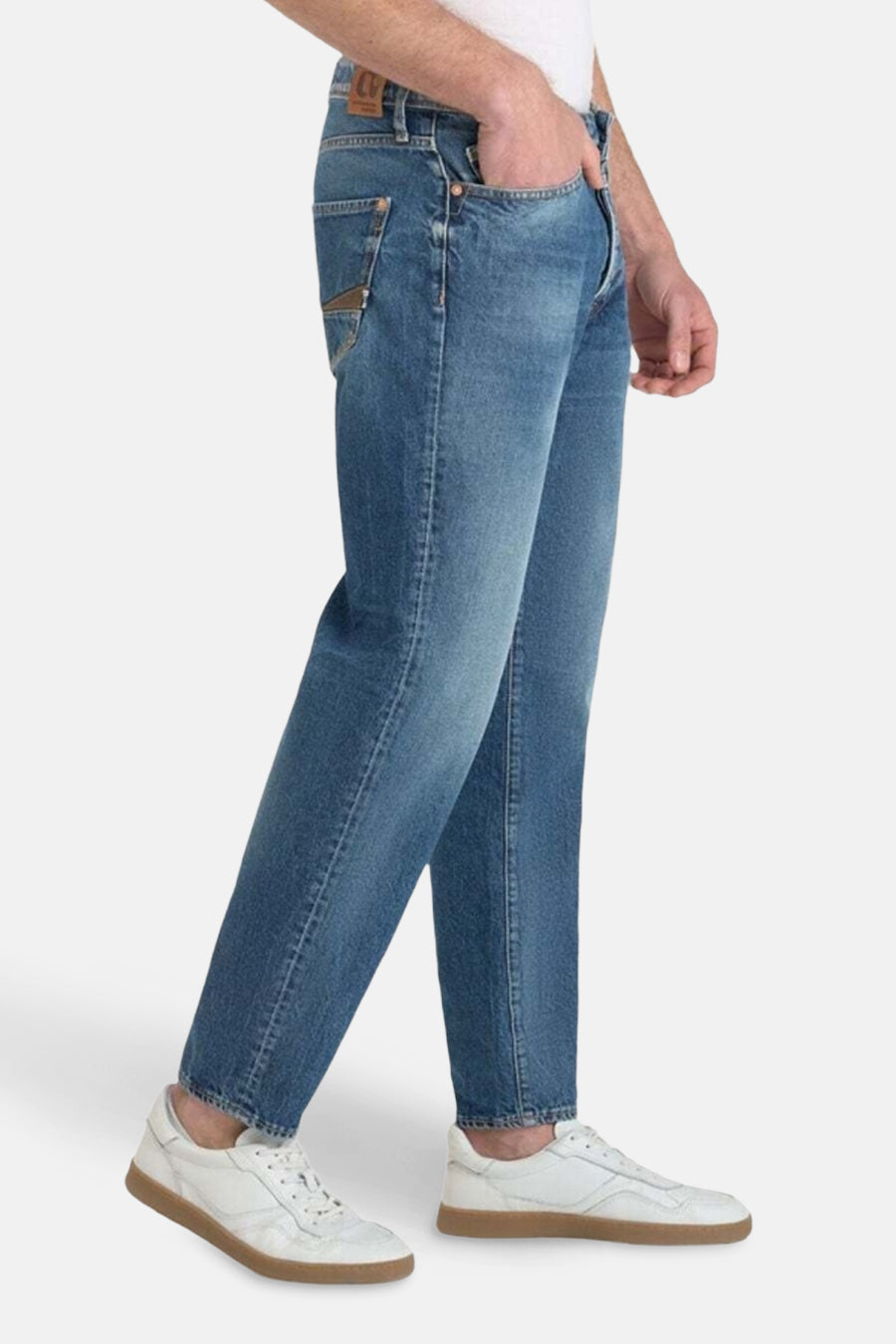 Jeans wide dark blue denim - LE TEMPS DES CERISES